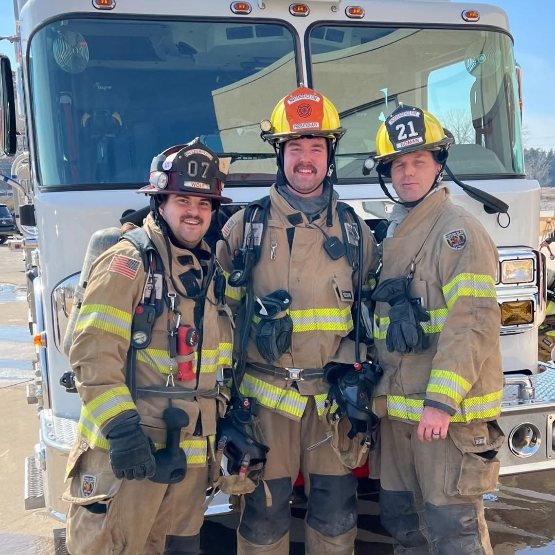Jacob Kurt at his firefighting internship for RTNL