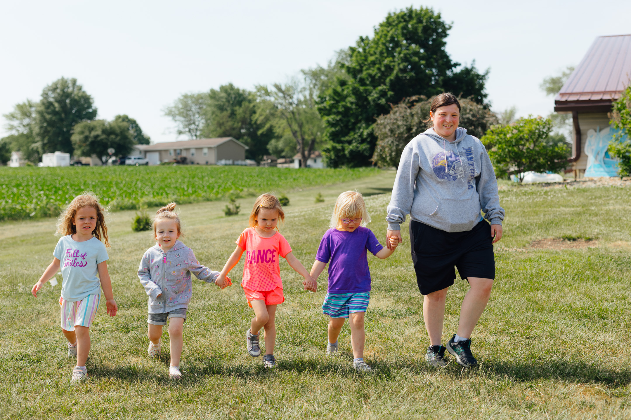 UNI student working with kids at local child care