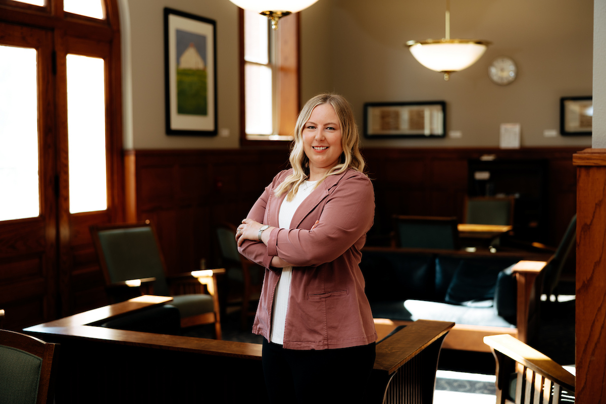 Philanthropy alum in her office