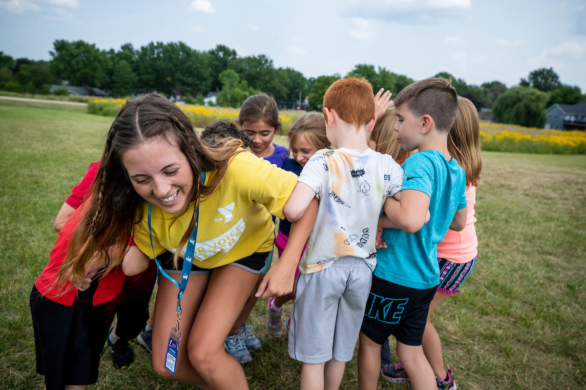 Recreation, tourism and nonprofit leadership student at youth camp