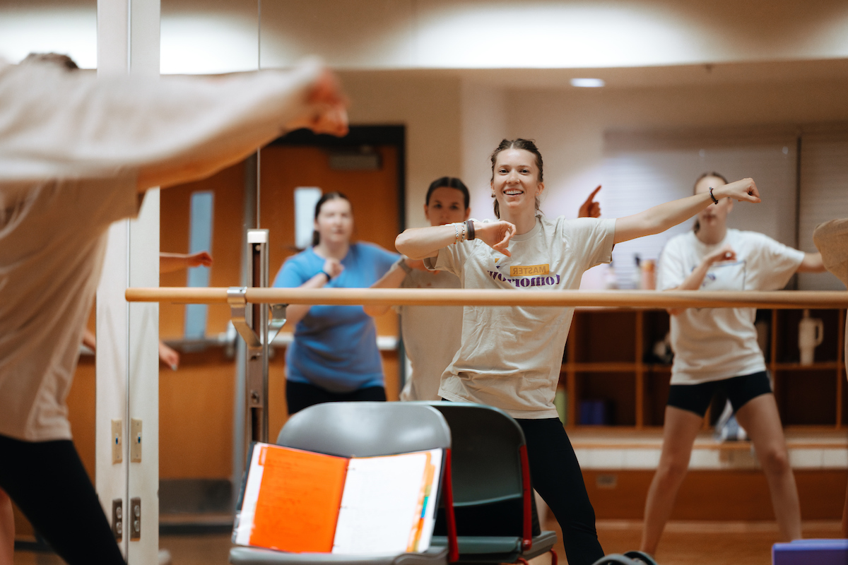 Fitness class led by RTNL graduate student 