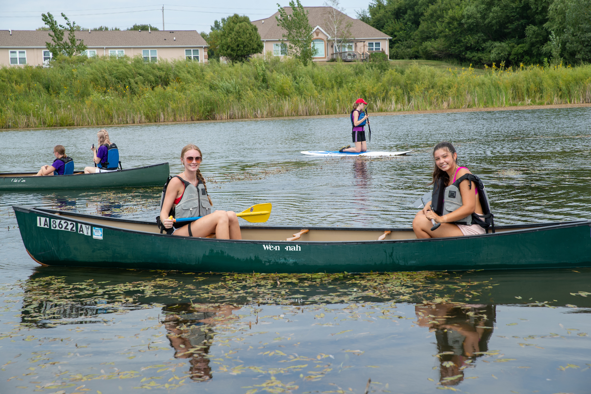 Paddling on the pond