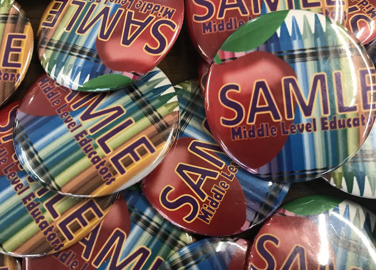 SAMLE middle level education buttons.