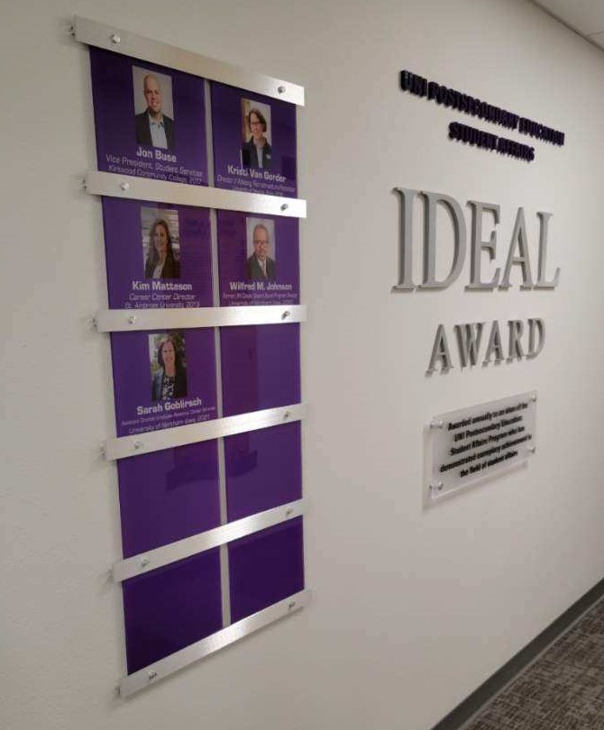 IDEAL award plaque 