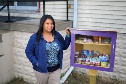 Joyce Levingston and a Little Free Pantry