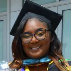 Sherrita Stokes, at graduation after returning to UNI for master's in education