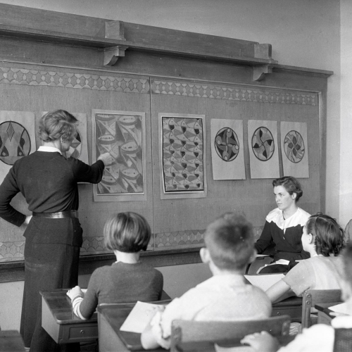 Student observation in art class 